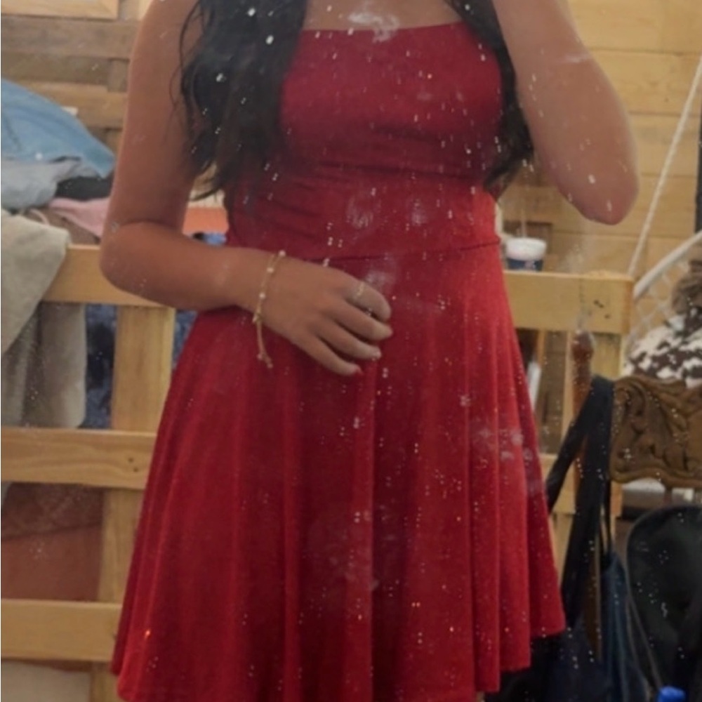 B. Smart Vibrant Red Dress